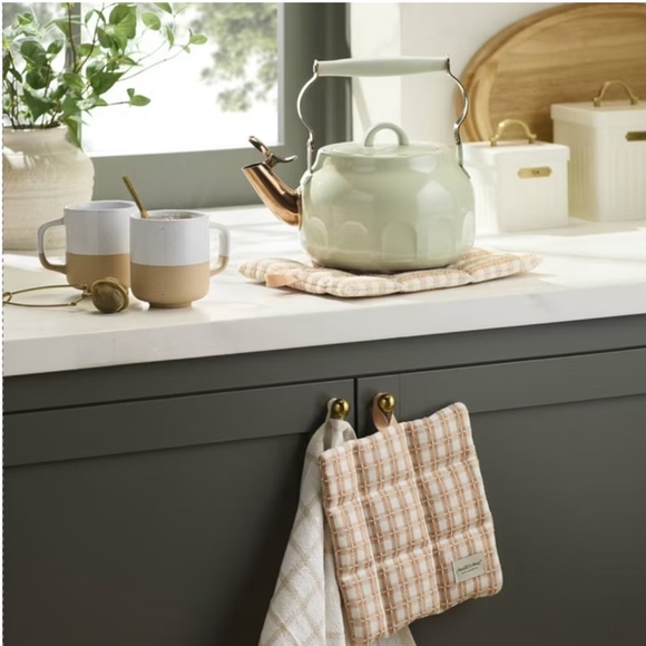 Hearth & Hand with Magnola - 2qt Stainless Steel Arch Cutout Teapot Serene Green - Picture 9 of 13